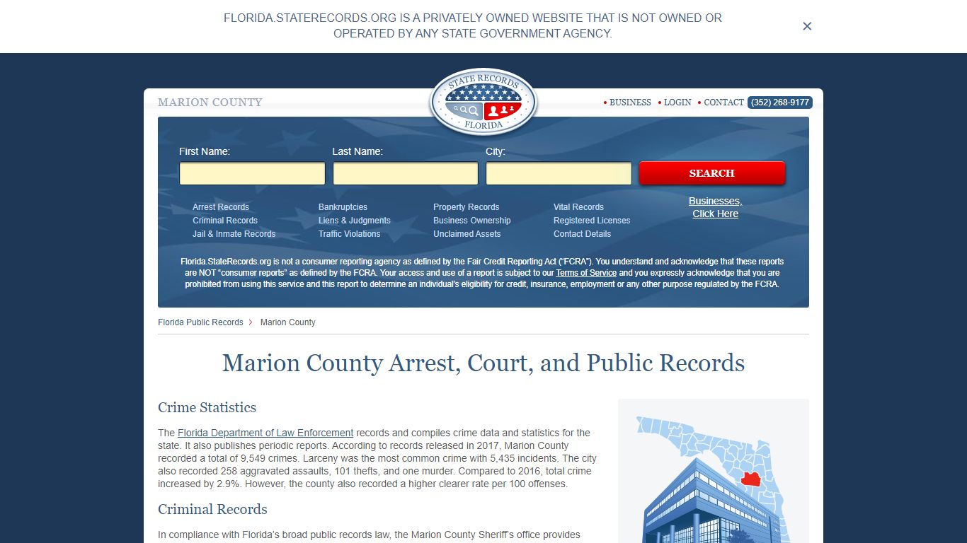 Marion County Arrest, Court, and Public Records